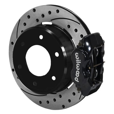 Wilwood Forged Dynalite Drilled and Slotted Rear Parking Brake Kit (Black) - 140-16712-D